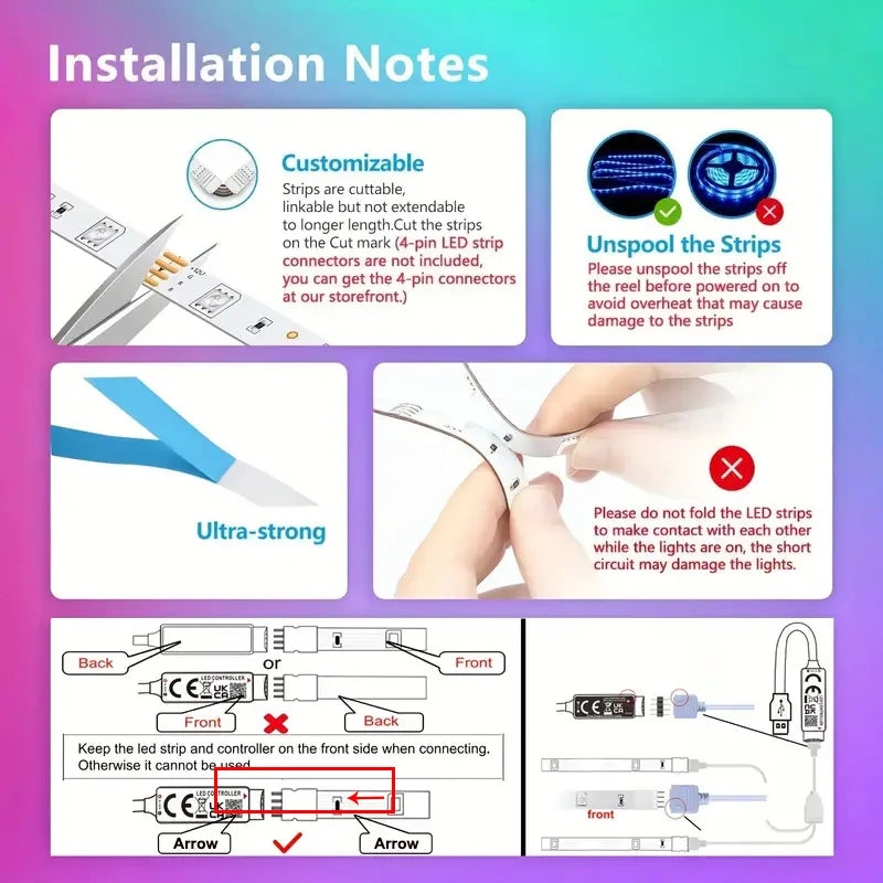 Dreaux IQ Smart LED Light Strip — 16M Colors, App & Voice Control