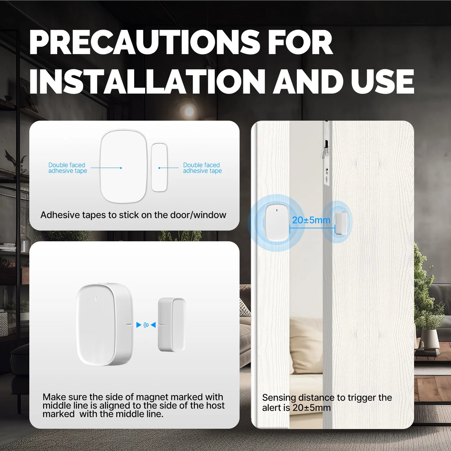 Dreaux IQ Door & Window Sensor — ZigBee, Instant Alerts, Smart Home Security