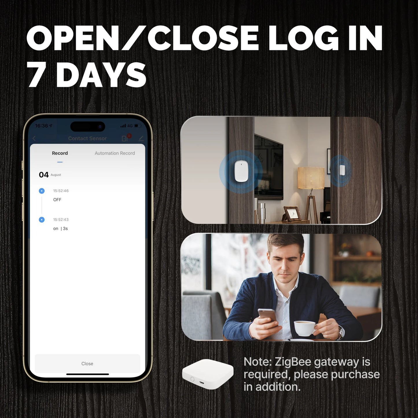 Dreaux IQ Door & Window Sensor — ZigBee, Instant Alerts, Smart Home Security